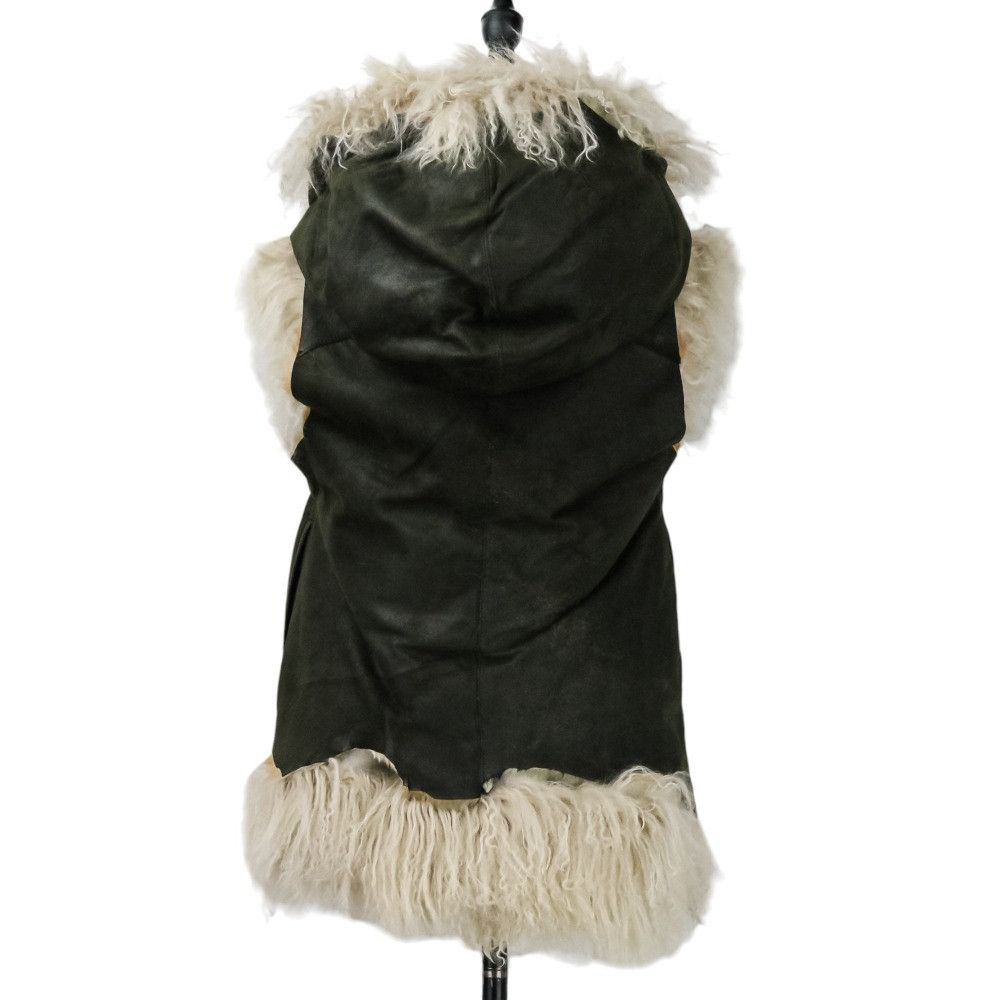 Other Other IF SIX WAS NINE BRONDY Lamb Fur Kangaroo Leather 2way Vest Jacket Leather Outerwear DUTY FREE for USA Size ONE SIZE - 5 Thumbnail