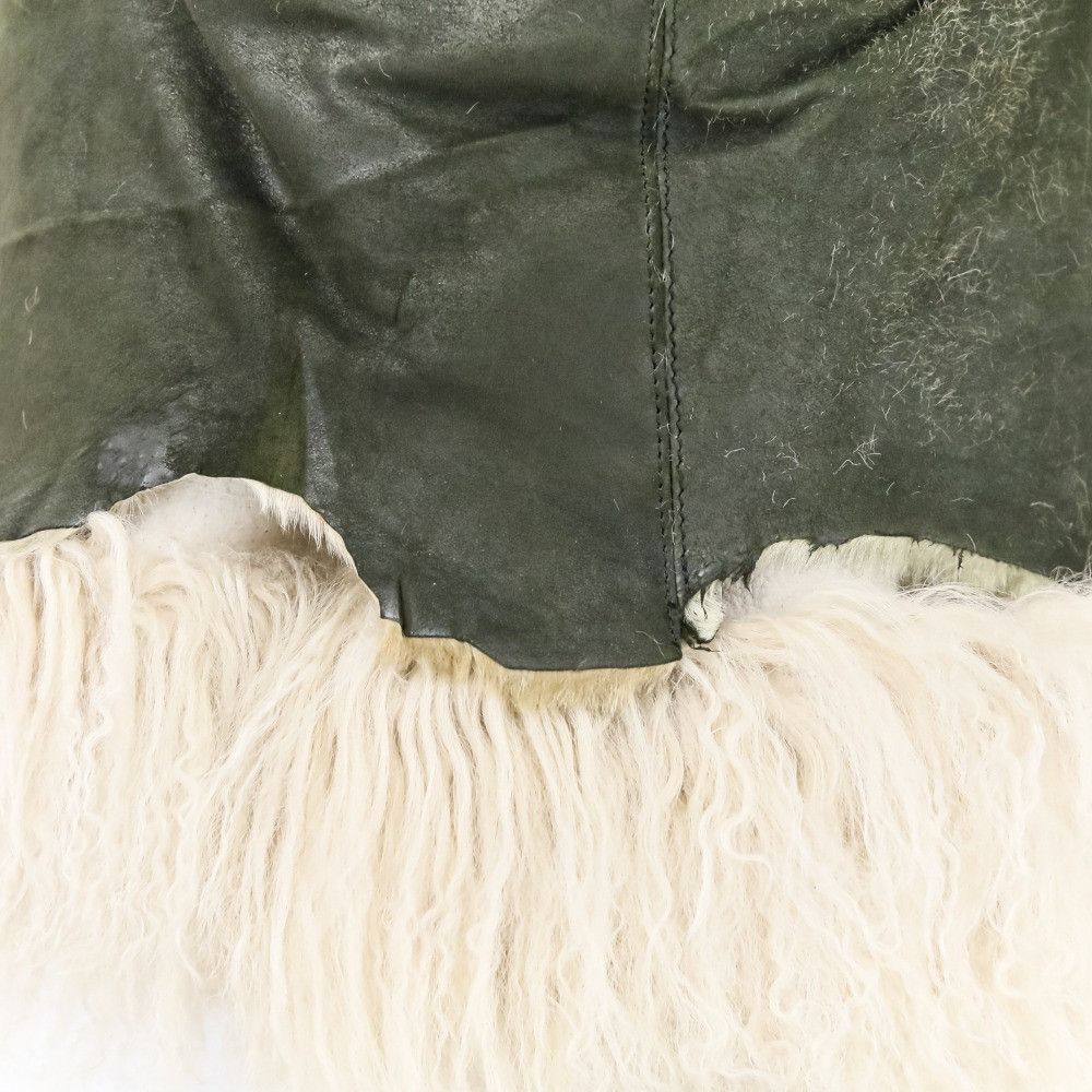 Other Other IF SIX WAS NINE BRONDY Lamb Fur Kangaroo Leather 2way Vest Jacket Leather Outerwear DUTY FREE for USA Size ONE SIZE - 14 Thumbnail