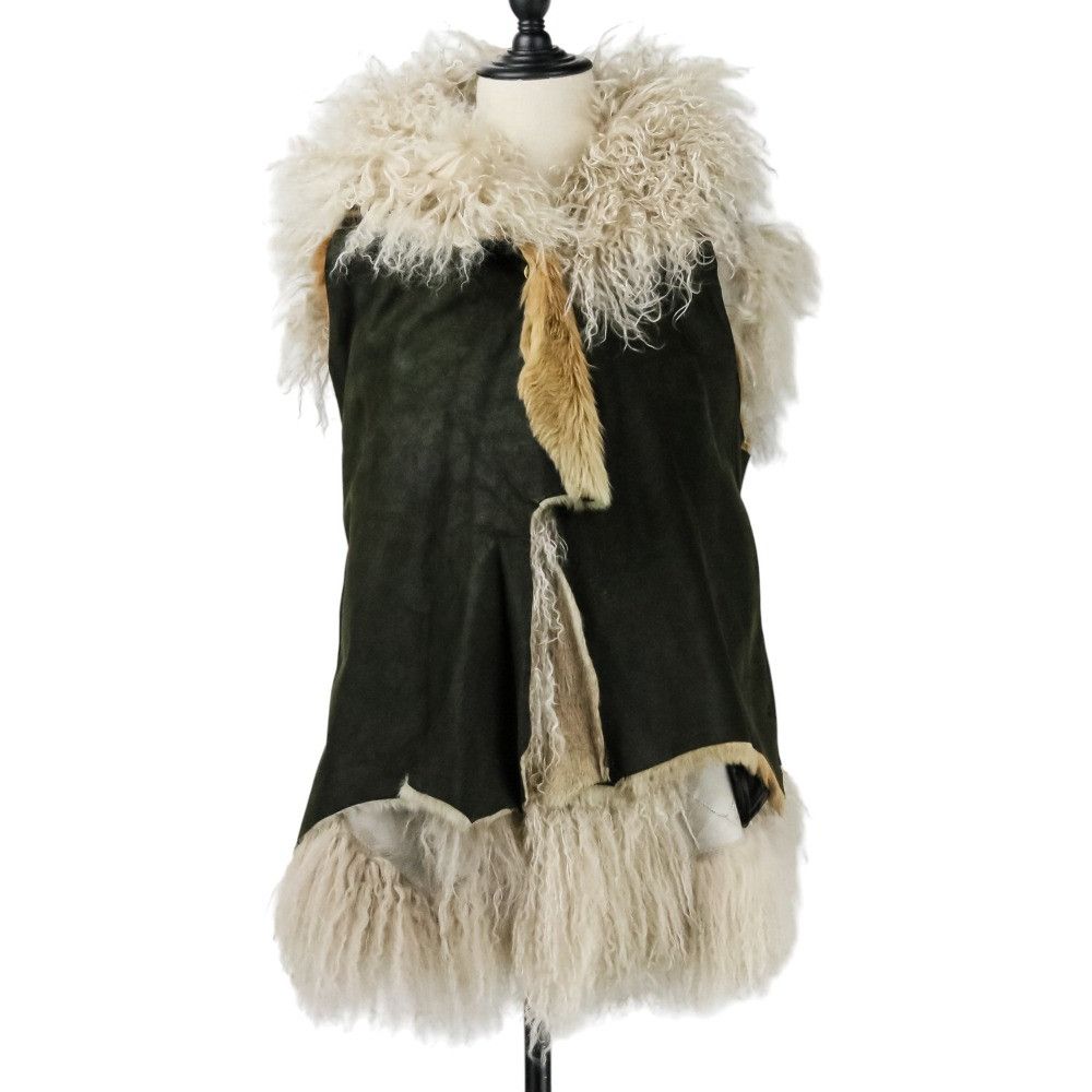 Other Other IF SIX WAS NINE BRONDY Lamb Fur Kangaroo Leather 2way Vest Jacket Leather Outerwear DUTY FREE for USA Size ONE SIZE - 2 Thumbnail