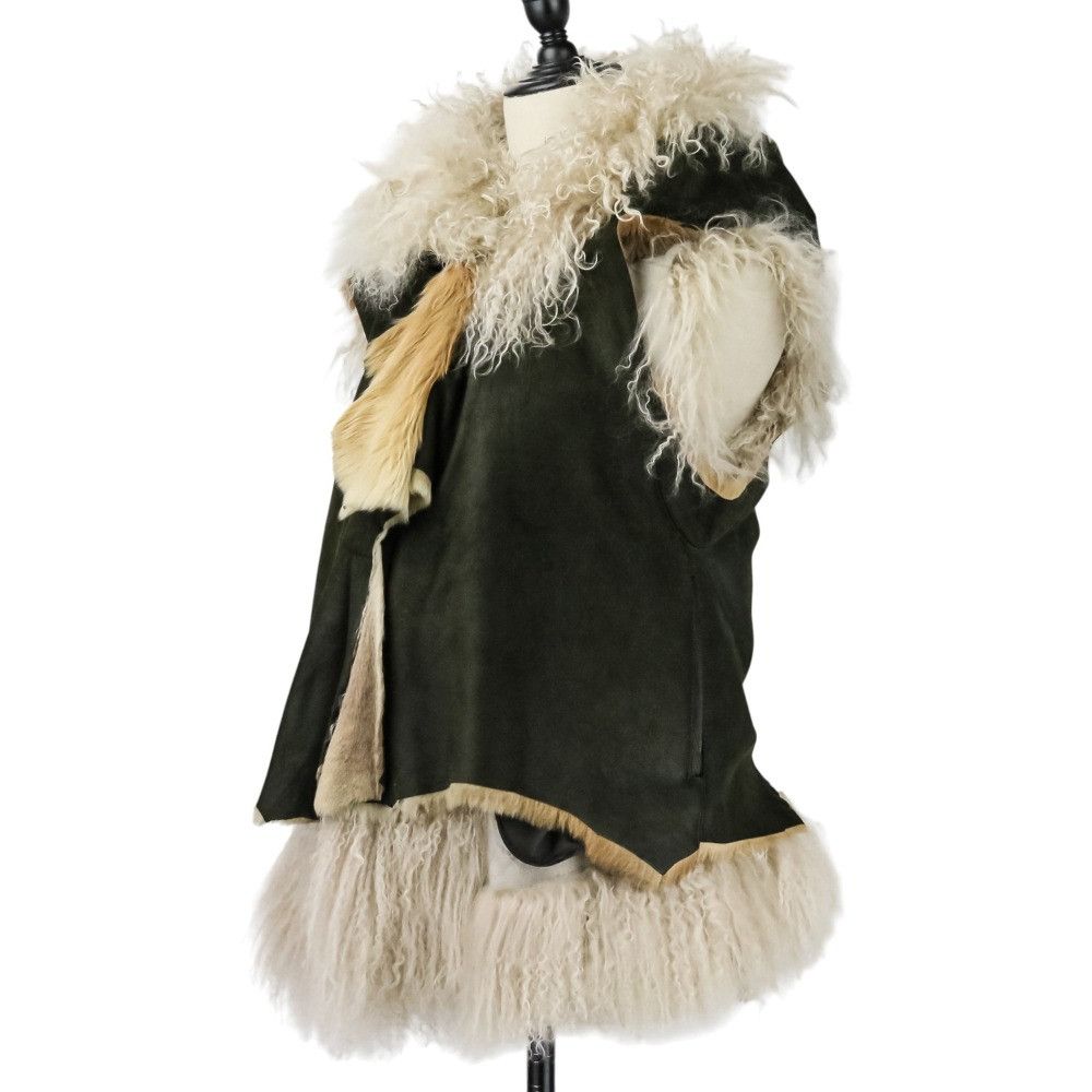 Other Other IF SIX WAS NINE BRONDY Lamb Fur Kangaroo Leather 2way Vest Jacket Leather Outerwear DUTY FREE for USA Size ONE SIZE - 3 Thumbnail