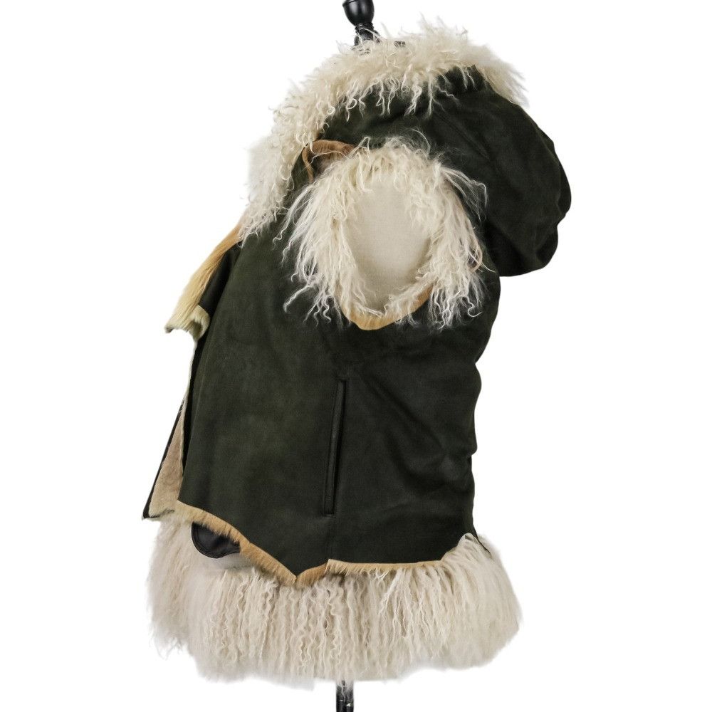 Other Other IF SIX WAS NINE BRONDY Lamb Fur Kangaroo Leather 2way Vest Jacket Leather Outerwear DUTY FREE for USA Size ONE SIZE - 4 Thumbnail