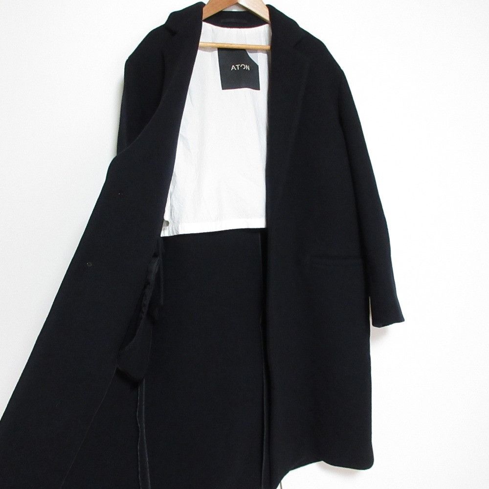 Other Other ATON AIR DOUBLE MELTON Chesterfield Coat Wool Coat Others Outerwear DUTY FREE for USA Size ONE SIZE - 3 Thumbnail