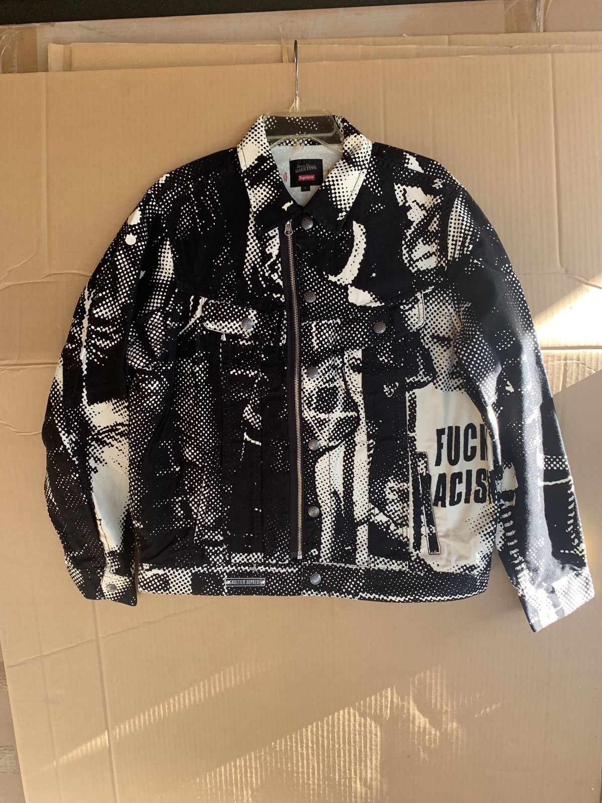 Supreme Jean Paul Gaultier Fuck Racism Trucker Jacket