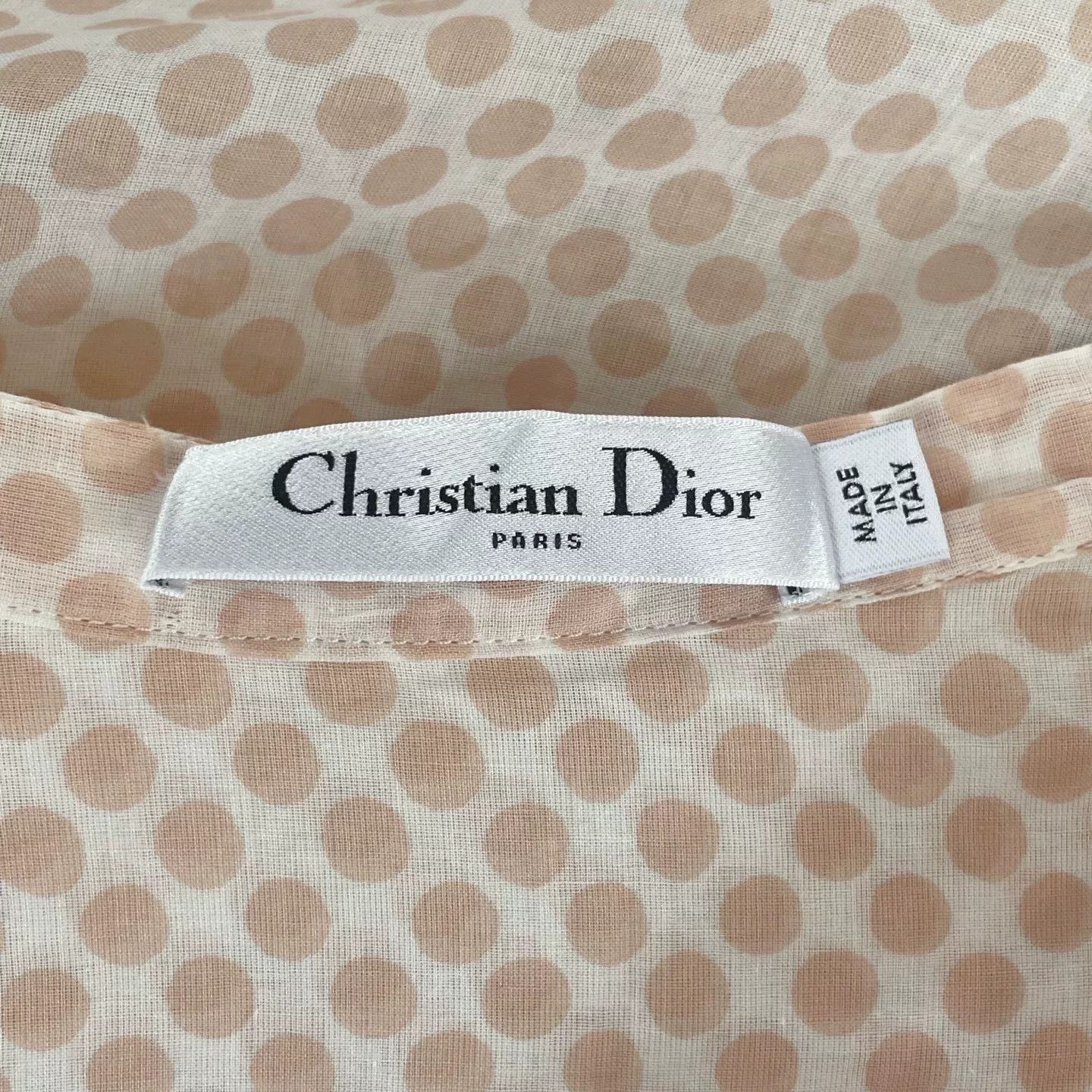 Dior pink polka dot long sleeve shirt by dior Size US M / EU 48-50 / 2 - 5 Thumbnail