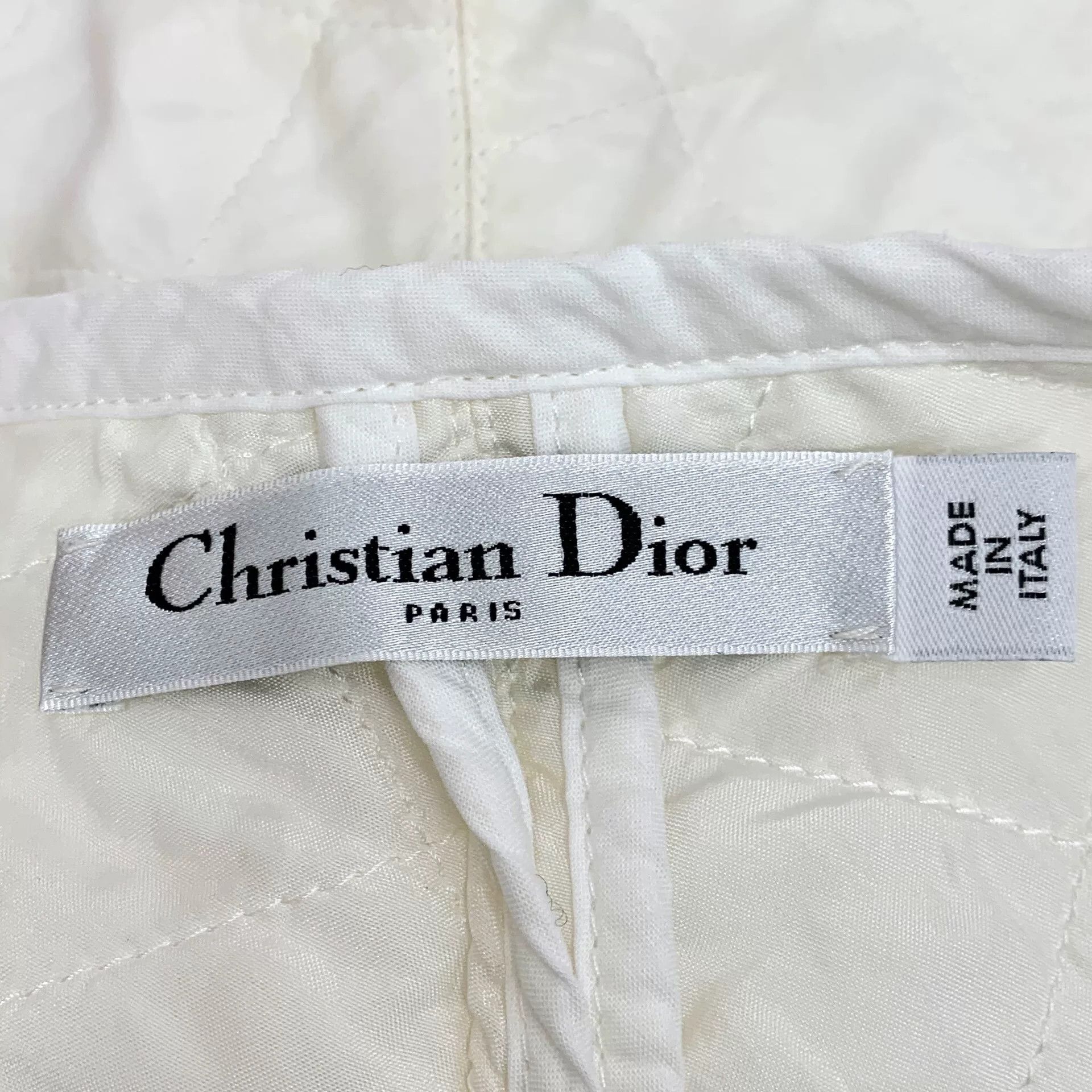 Dior Dior White Diamond Pattern Silk Shorts Size US 38 / EU 54 - 5 Thumbnail