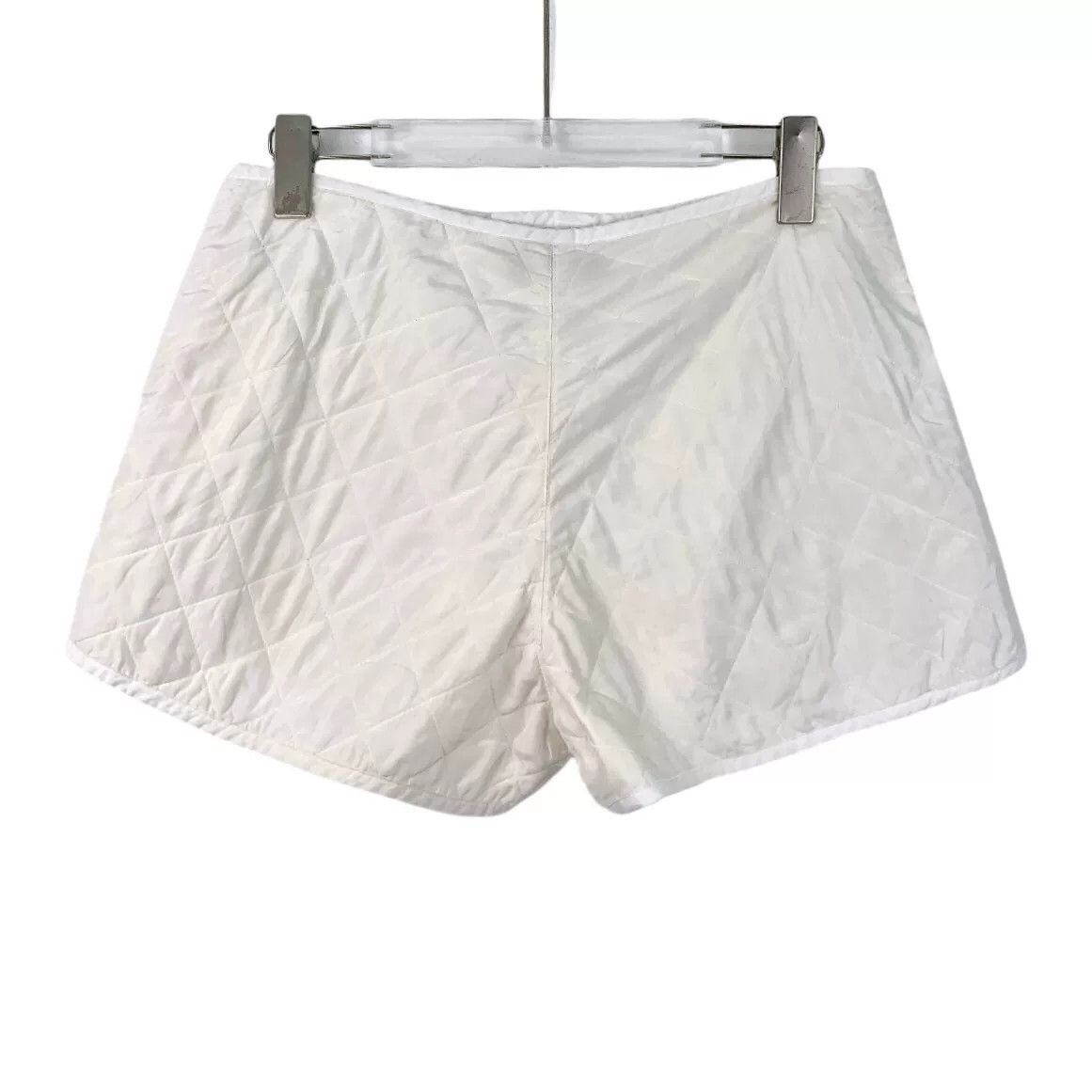 Dior Dior White Diamond Pattern Silk Shorts Size US 38 / EU 54 - 2 Thumbnail