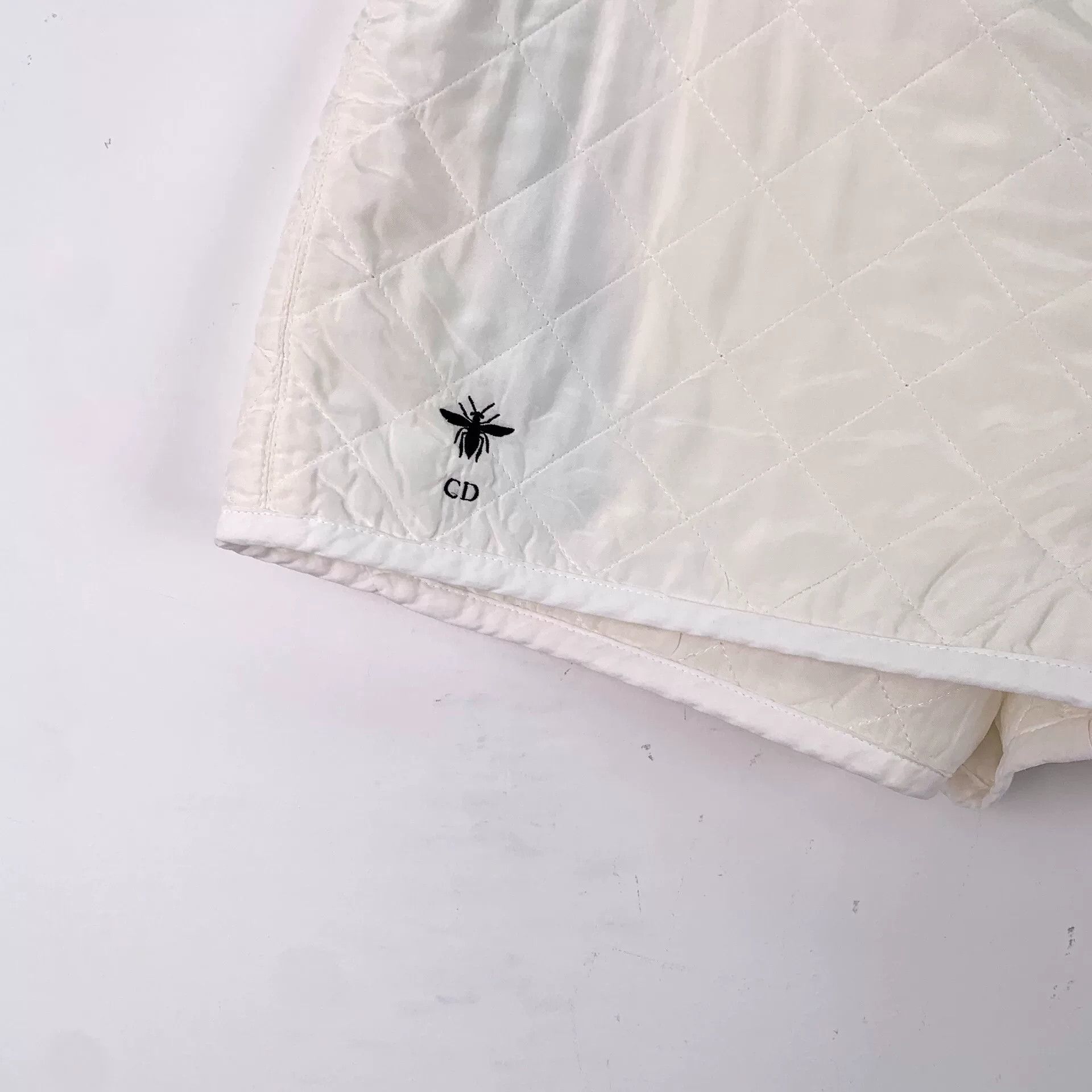 Dior Dior White Diamond Pattern Silk Shorts Size US 38 / EU 54 - 4 Thumbnail