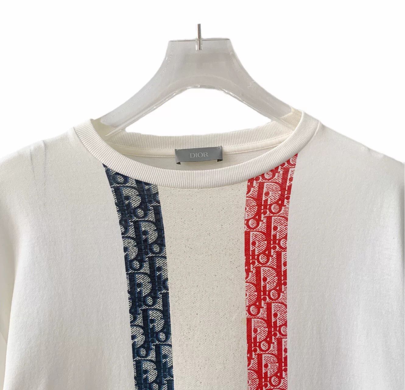 Dior white logo embroidered cotton t-shirt for men Size US XS / EU 42 / 0 - 3 Thumbnail
