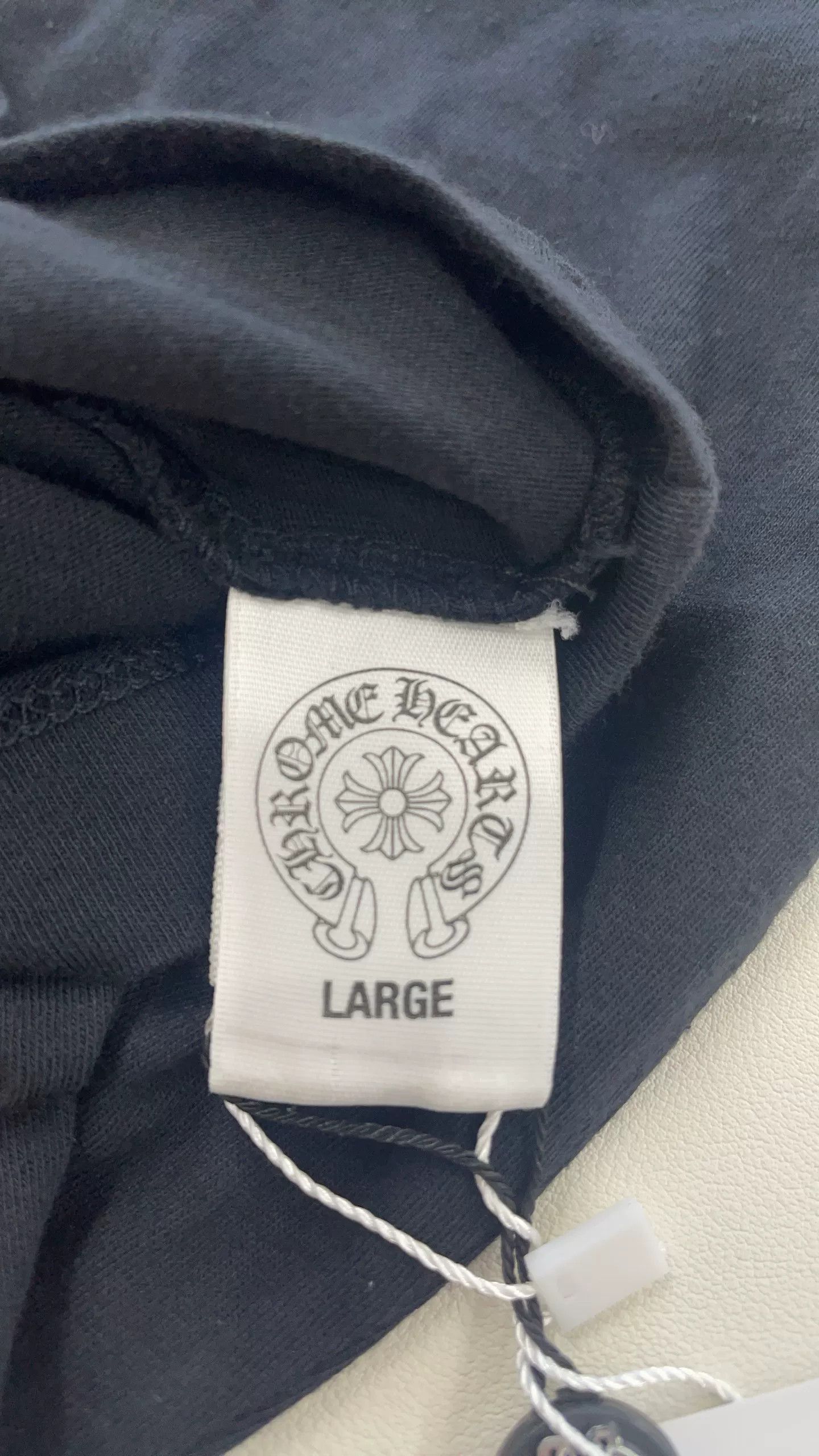 Chrome Hearts Chrome Hearts Black V-Neck Short Sleeve Tee Size US L / EU 52-54 / 3 - 5 Thumbnail