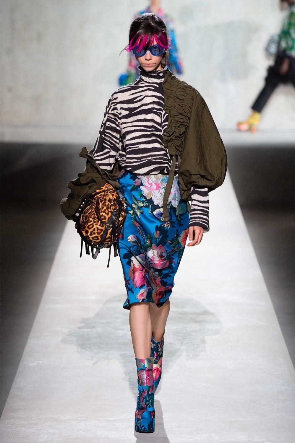 Dries Van Noten floral print silk blend midi skirt Size US 36 / EU 52 - 2 Thumbnail