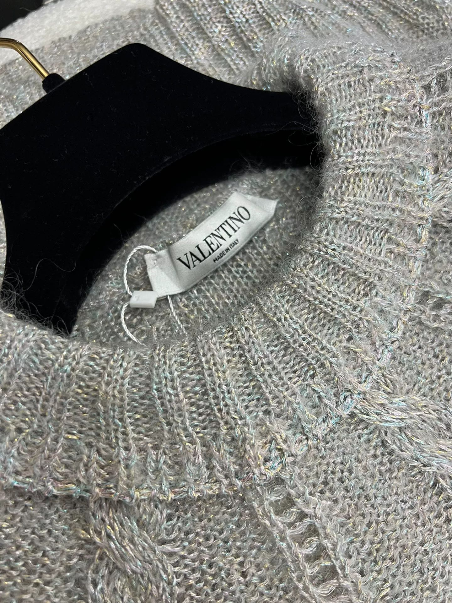 Valentino Valentino Gray Ruffled Collar Knit Sweater Size US S / EU 44-46 / 1 - 4 Thumbnail