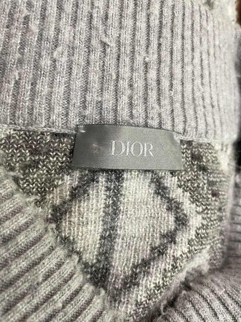 Dior Dior CD Print V-Neck Knit Sweater M Size US M / EU 48-50 / 2 - 6 Thumbnail