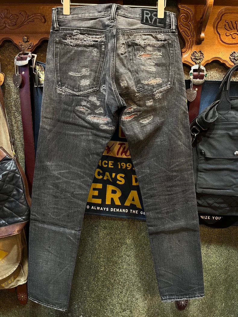 RRL Ralph Lauren RRL Distressed Patchwork Denim Jeans Size US 31 - 2 Thumbnail