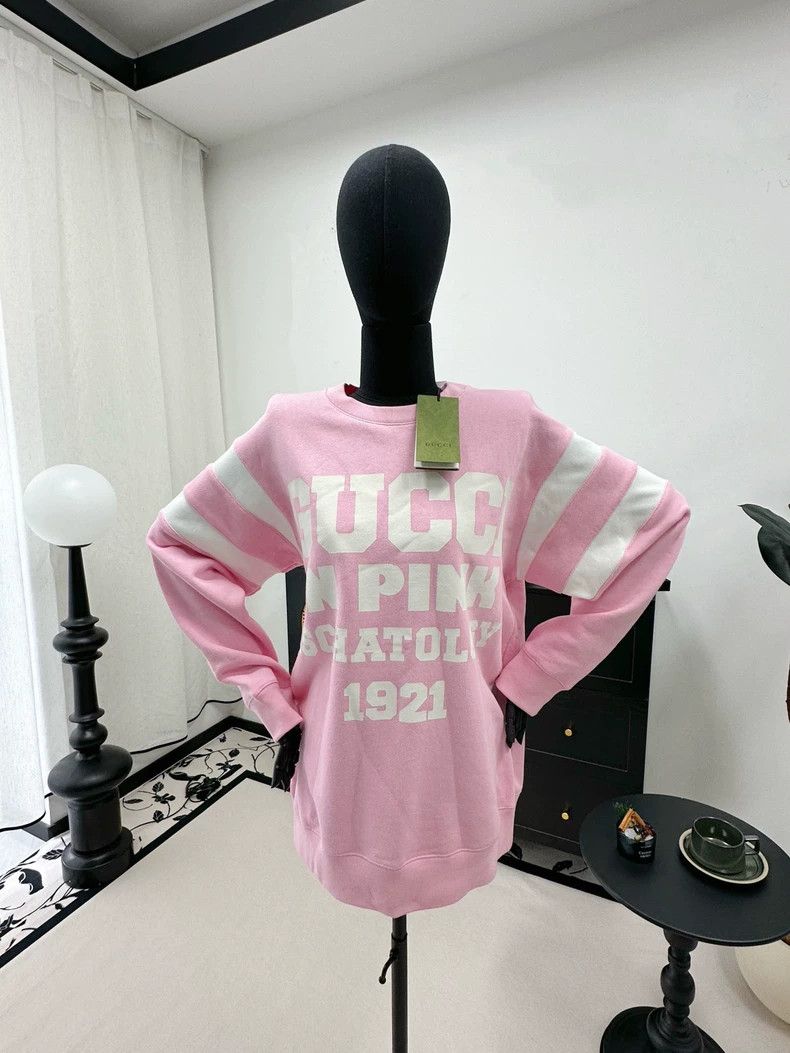 Gucci Gucci Pink Cotton Double-sided Sweatshirt Size US S / EU 44-46 / 1 - 9 Thumbnail