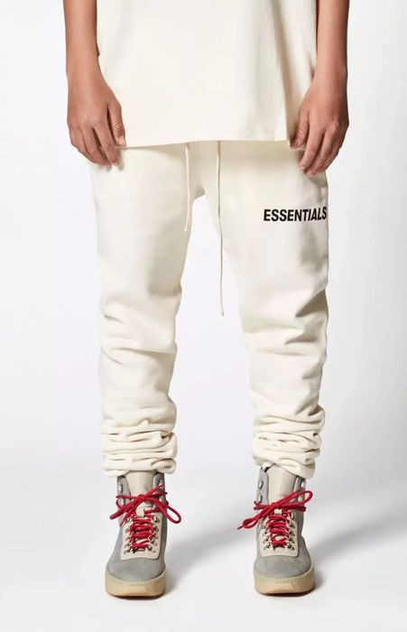 Fear of God Size S,M,L FOG Essentials Sweatpants Cream | Grailed