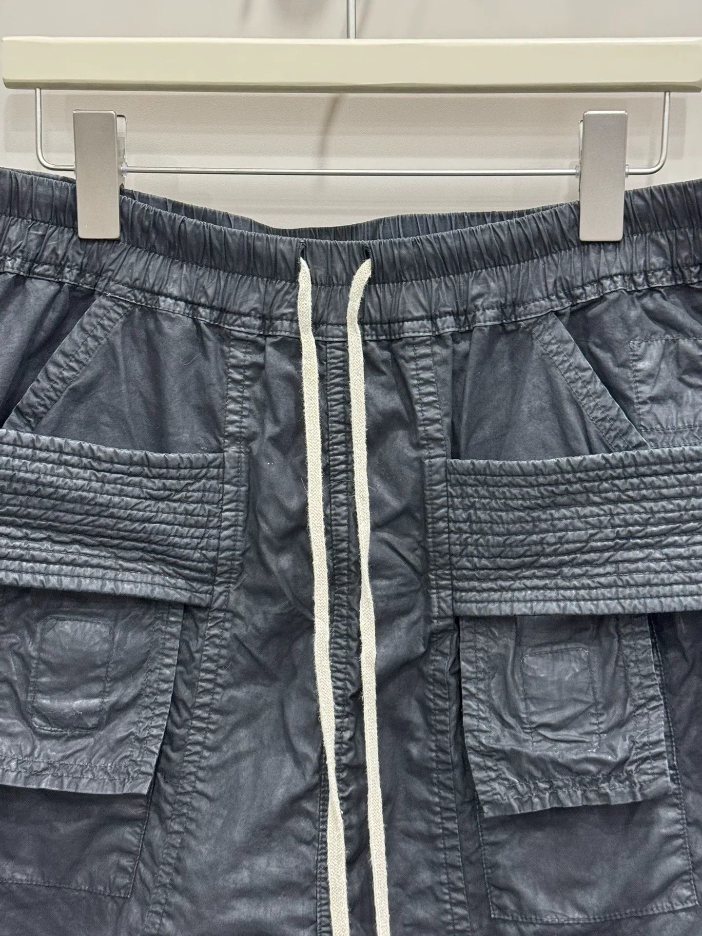 Rick Owens Rick Owens Double Ring Waxed Shorts Size US 44 / EU 60 - 3 Thumbnail