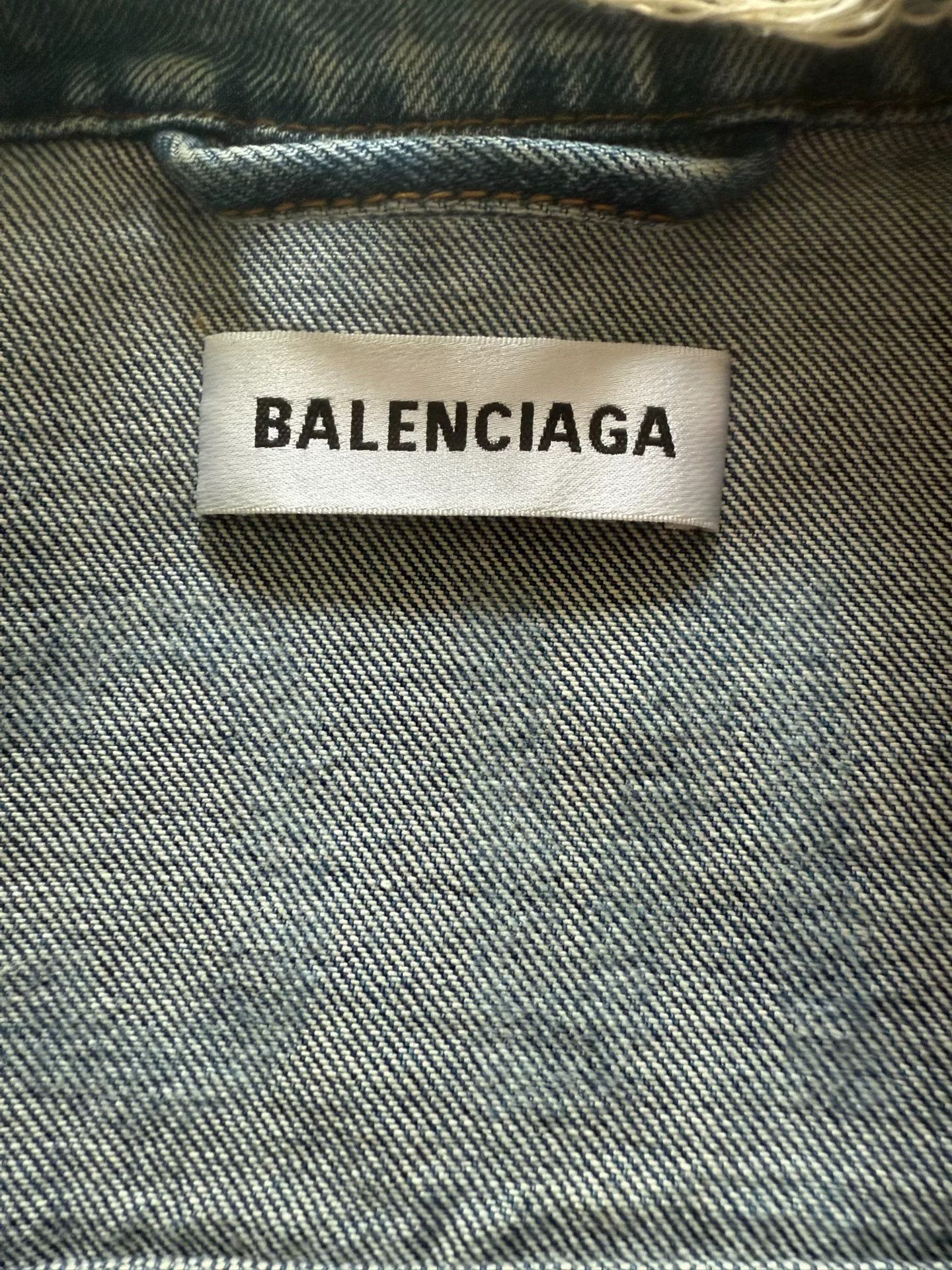 Balenciaga Balenciaga Classic Logo Denim Jacket Size US XS / EU 42 / 0 - 3 Thumbnail