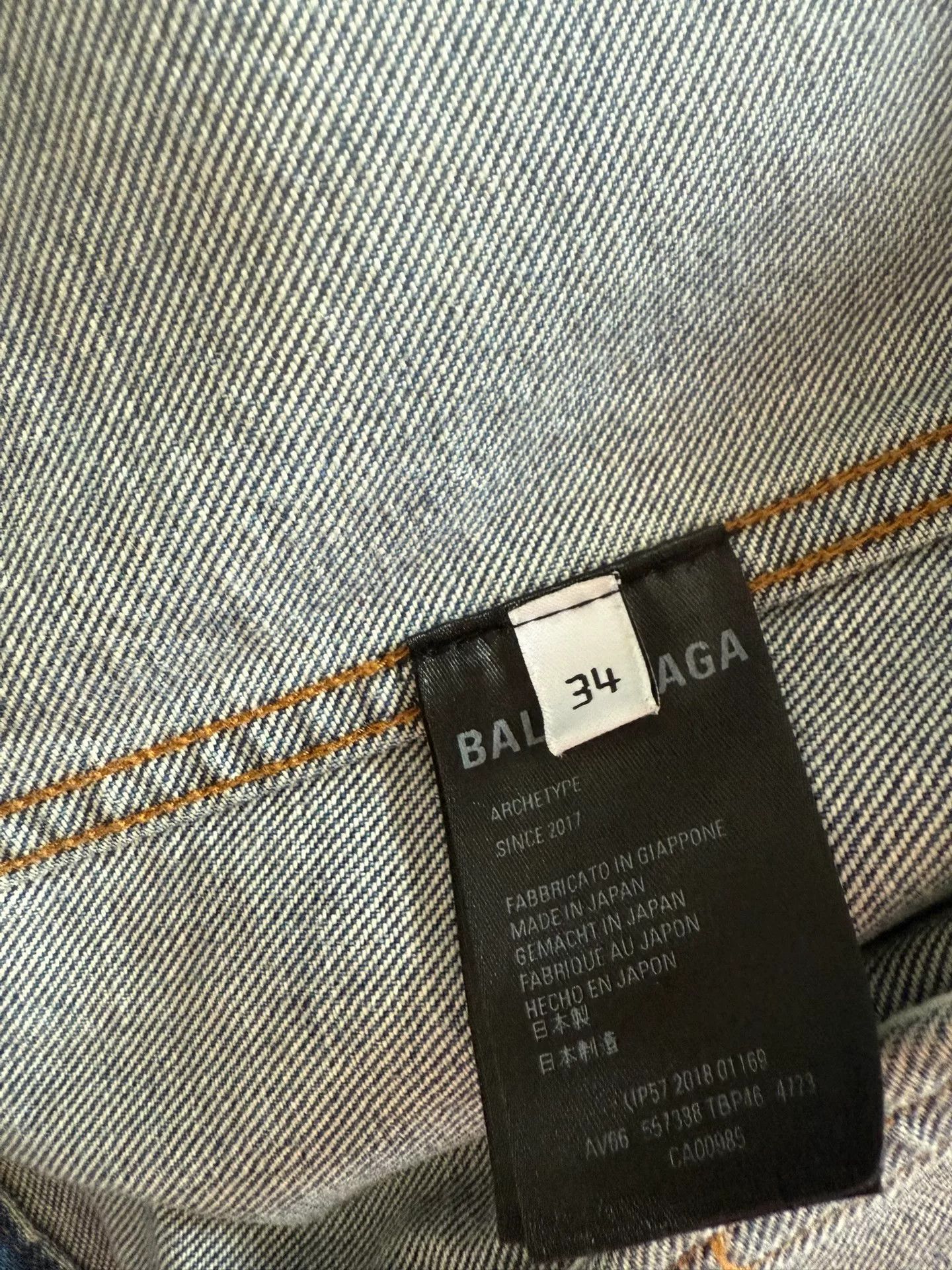 Balenciaga Balenciaga Classic Logo Denim Jacket Size US XS / EU 42 / 0 - 4 Thumbnail