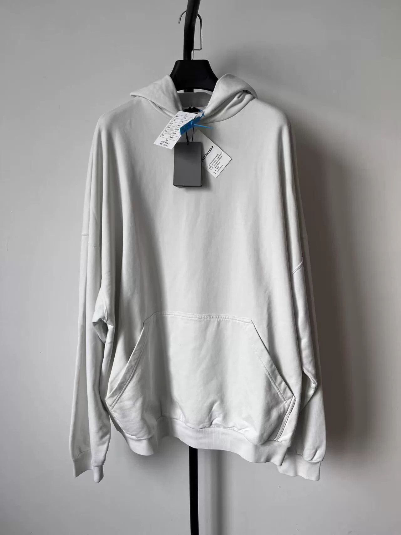 Balenciaga Balenciaga Logo Print White Hoodie Size US XS / EU 42 / 0 - 2 Thumbnail