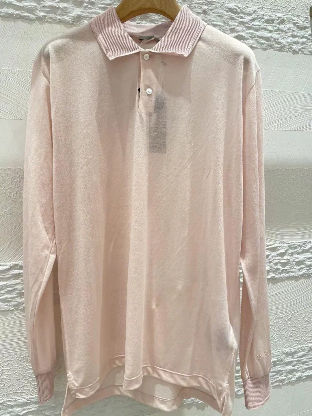 Dior Dior Homme Pink Long Sleeve Polo Size US L / EU 52-54 / 3 - 2 Thumbnail