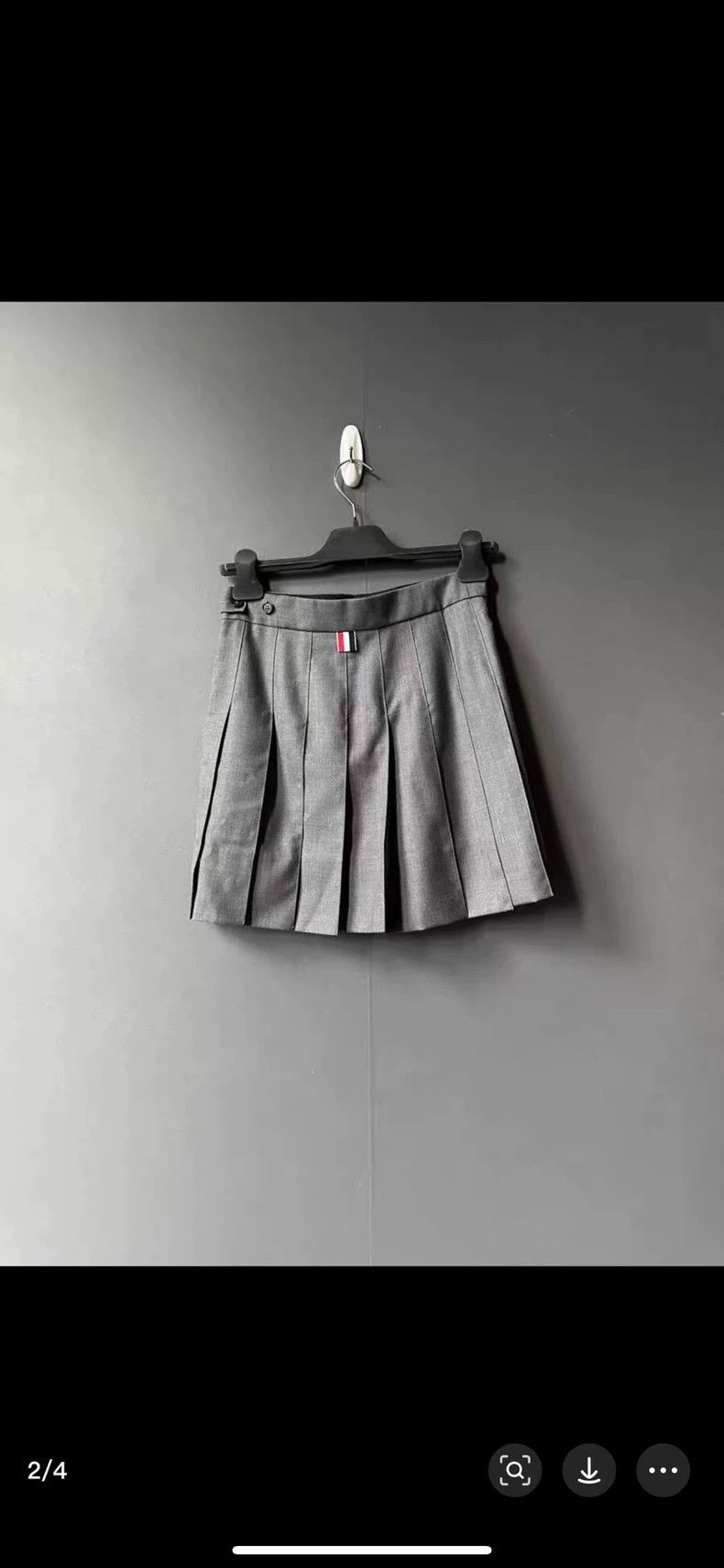 Thom Browne Thom Browne Gray Pleated Skirt Size US 36 / EU 52 - 2 Thumbnail