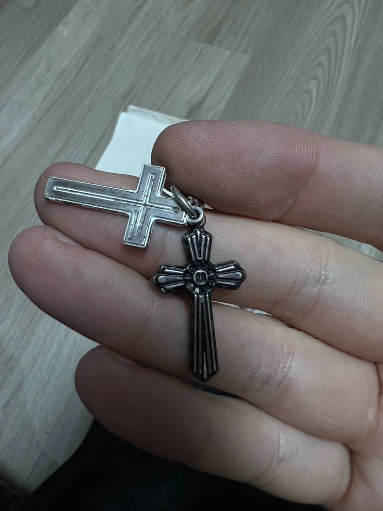 Undercover UNDERCOVER Double Cross Necklace Size ONE SIZE - 3 Thumbnail