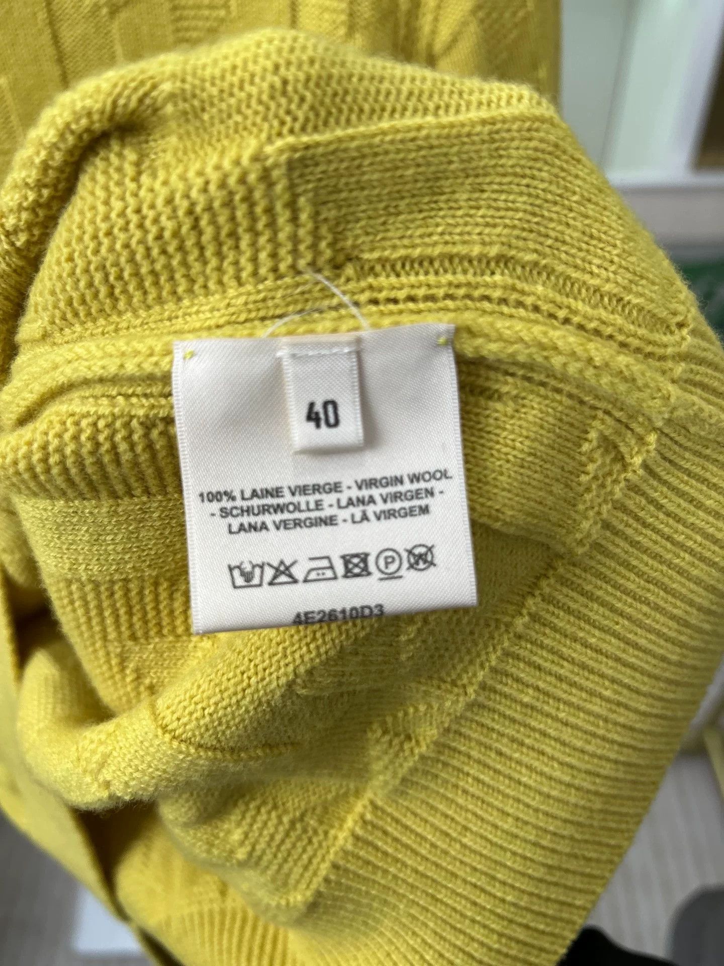 Hermes Hermes Yellow Wool Crewneck Sweater Size US M / EU 48-50 / 2 - 4 Thumbnail