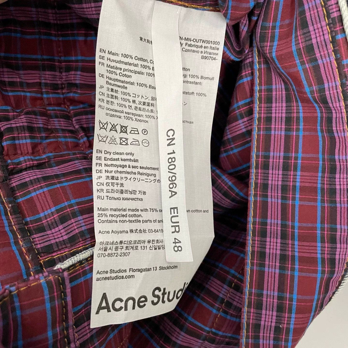 Acne Studios Acne Studios FW23 Denim Plaid Jacket Size US L / EU 52-54 / 3 - 5 Thumbnail