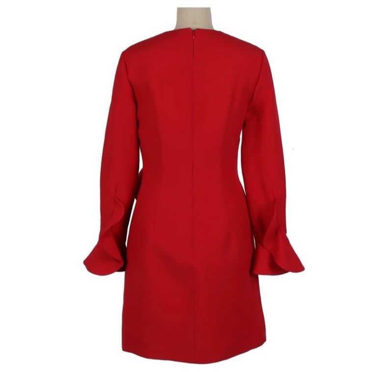 Valentino VALENTINO Red Long Sleeve Dress Size US M / EU 48-50 / 2 - 4 Thumbnail