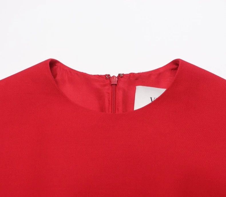Valentino VALENTINO Red Long Sleeve Dress Size US M / EU 48-50 / 2 - 6 Thumbnail