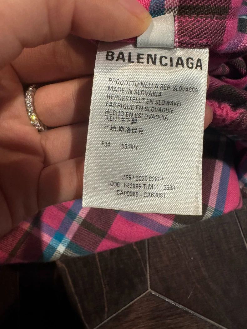 Balenciaga Balenciaga Pink Brown Plaid Jacket Size US XS / EU 42 / 0 - 6 Thumbnail
