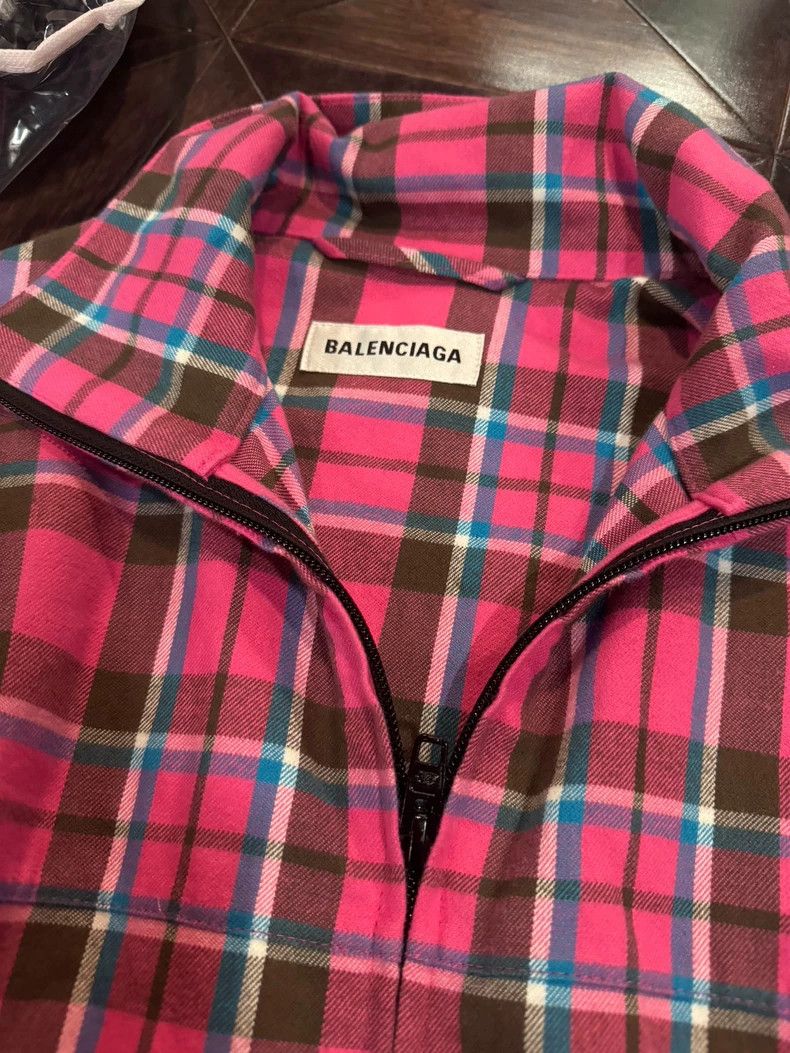 Balenciaga Balenciaga Pink Brown Plaid Jacket Size US XS / EU 42 / 0 - 4 Thumbnail