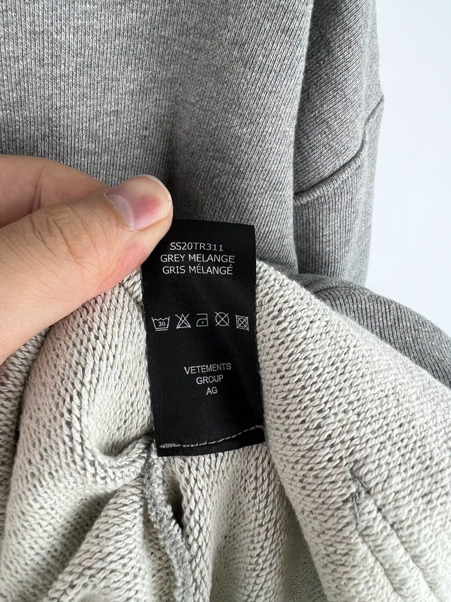 Vetements Vetements Classic Grey Hoodie Size US M / EU 48-50 / 2 - 6 Thumbnail