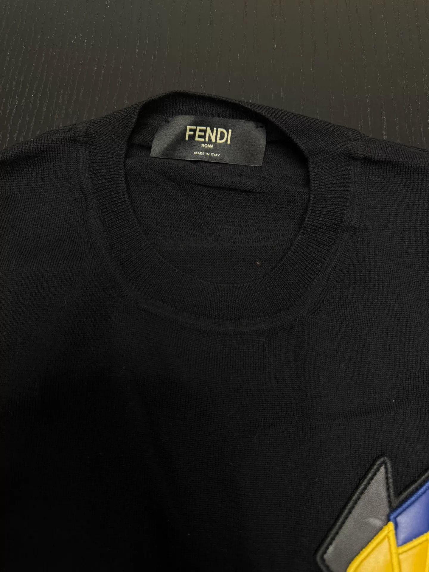 Fendi fendi black sweater with monster design Size US L / EU 52-54 / 3 - 3 Thumbnail