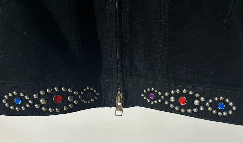 Number (N)ine n(n) BY NUMBER (N)INE Velvet Stud Jacket Size US L / EU 52-54 / 3 - 7 Thumbnail