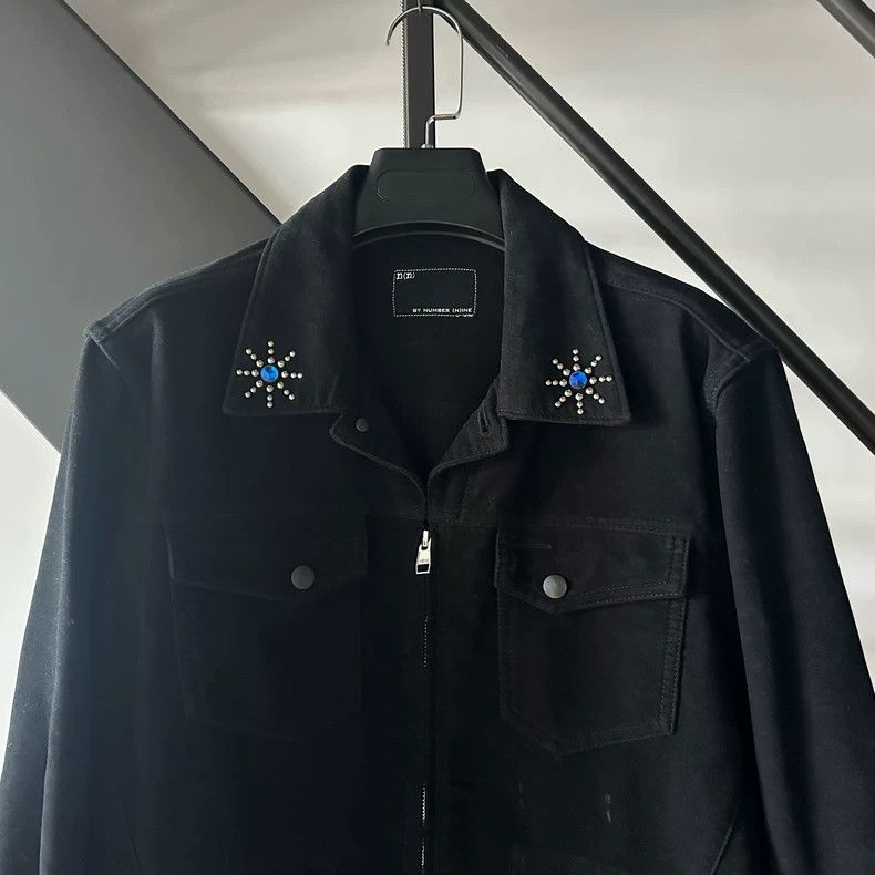 Number (N)ine n(n) BY NUMBER (N)INE Velvet Stud Jacket Size US L / EU 52-54 / 3 - 4 Thumbnail