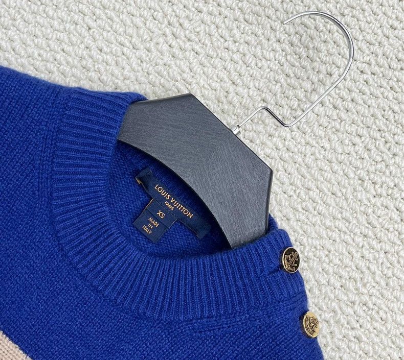 Louis Vuitton Louis Vuitton Striped Logo Cashmere Sweater Size US XS / EU 42 / 0 - 3 Thumbnail