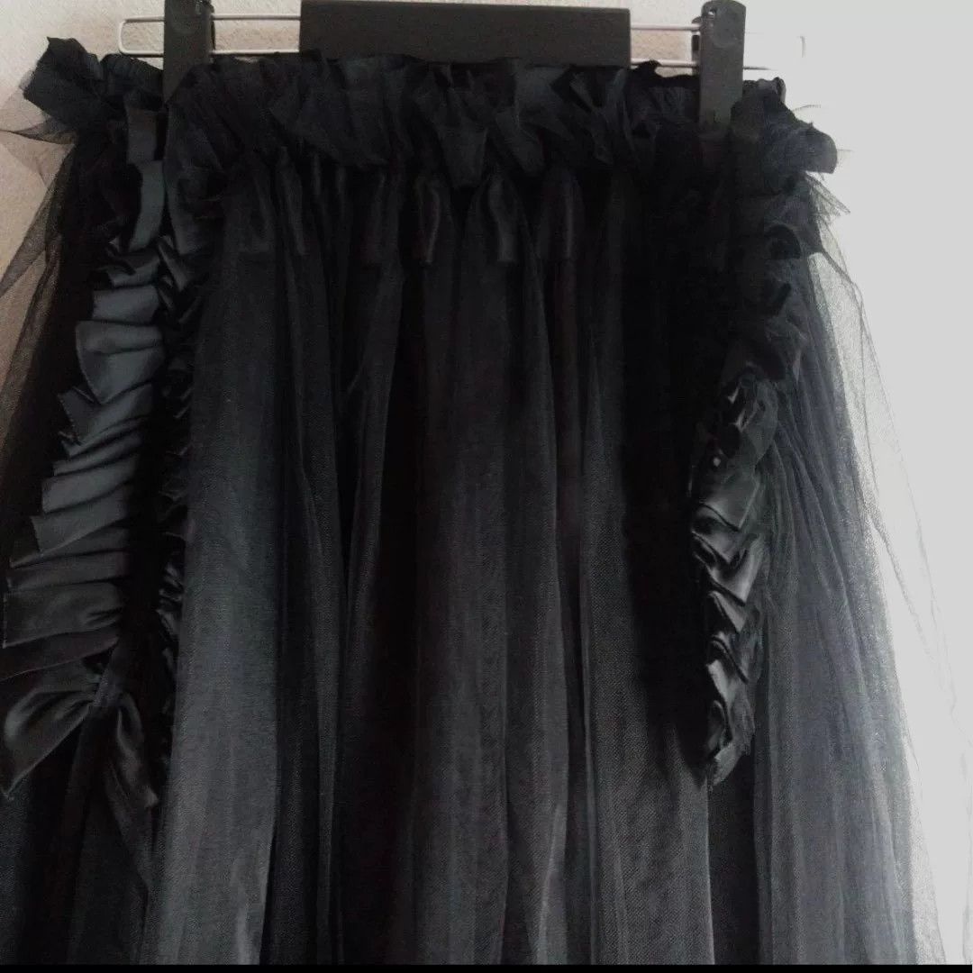 Comme des Garcons CDG Noir Pleated Tulle Skirt Size US 26 / EU 42 - 3 Thumbnail