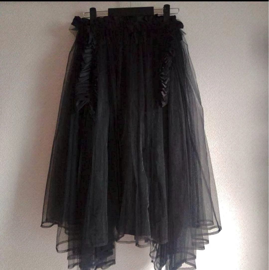 Comme des Garcons CDG Noir Pleated Tulle Skirt Size US 26 / EU 42 - 2 Thumbnail