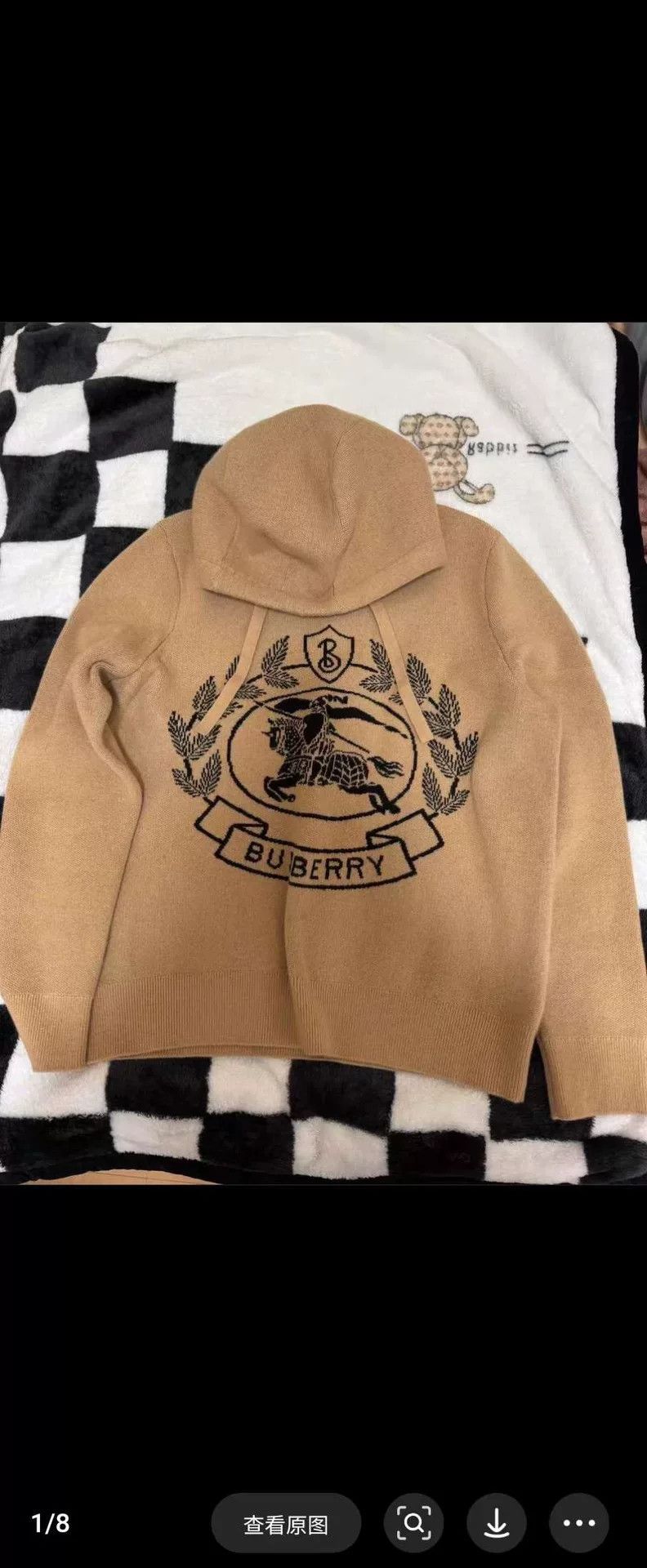 Burberry Burberry Logo Hooded Sweater Men's Beige Size US M / EU 48-50 / 2 - 5 Thumbnail