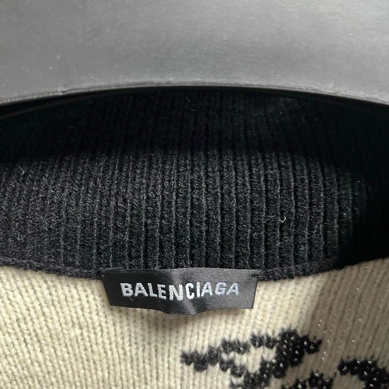 Balenciaga Balenciaga Logo Print Knit Sweater Size US M / EU 48-50 / 2 - 3 Thumbnail