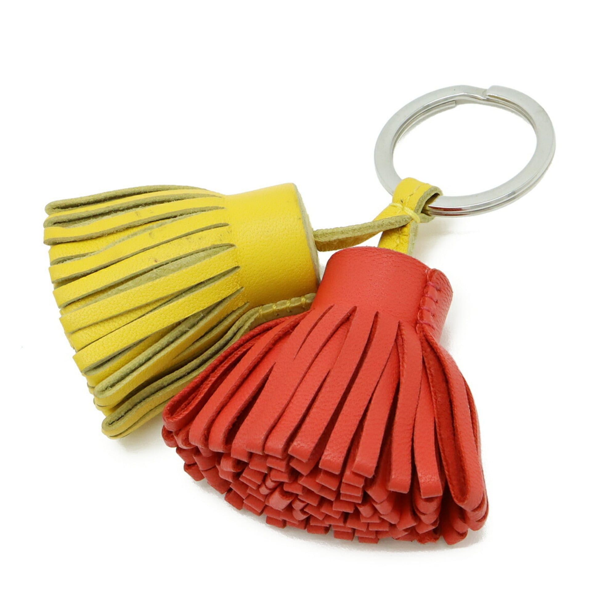 Hermes HERMES Carmen Unodos Key Ring Keychain Tassel Charm Agnumilo Orange Red Yellow Size ONE SIZE - 3 Thumbnail