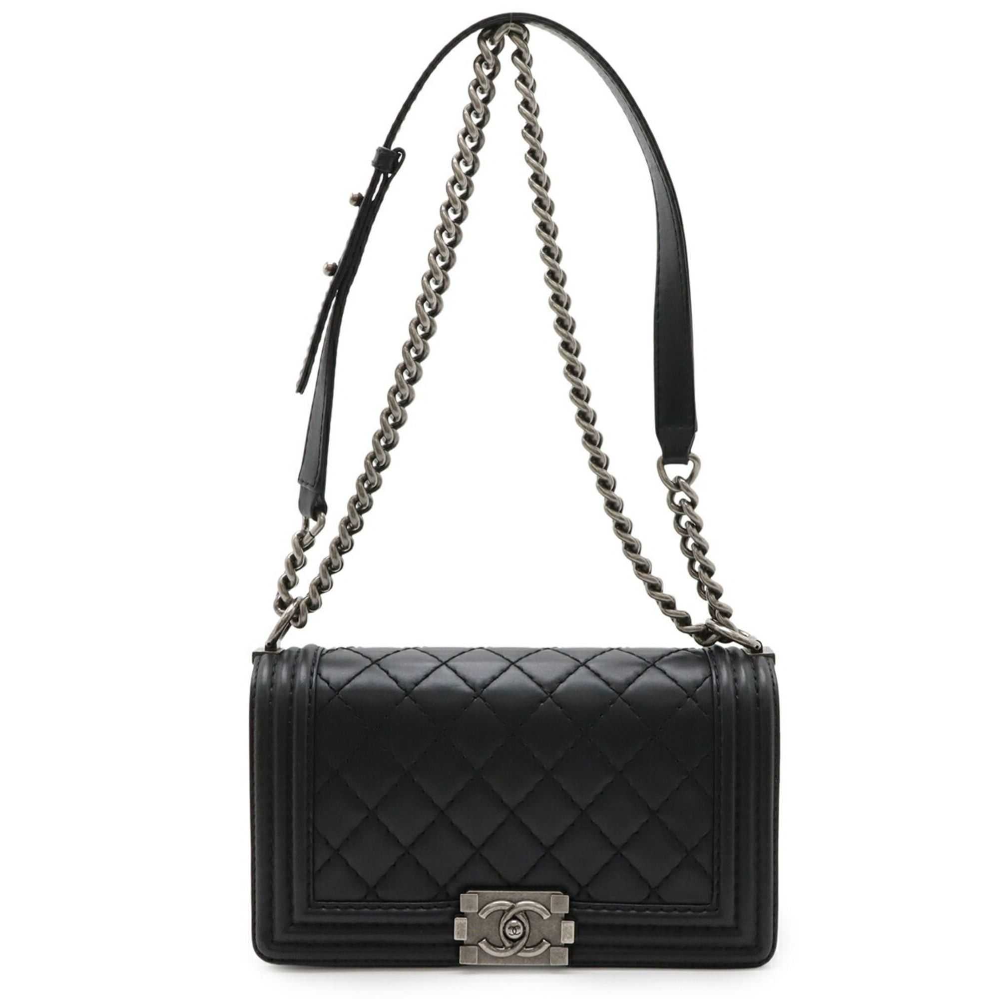 Chanel CHANEL Boy Chanel 25 Wild Stitch Matelasse Coco Mark Chain Shoulder Bag in Soft Calfskin, Black (A67086) Size ONE SIZE - 2 Thumbnail