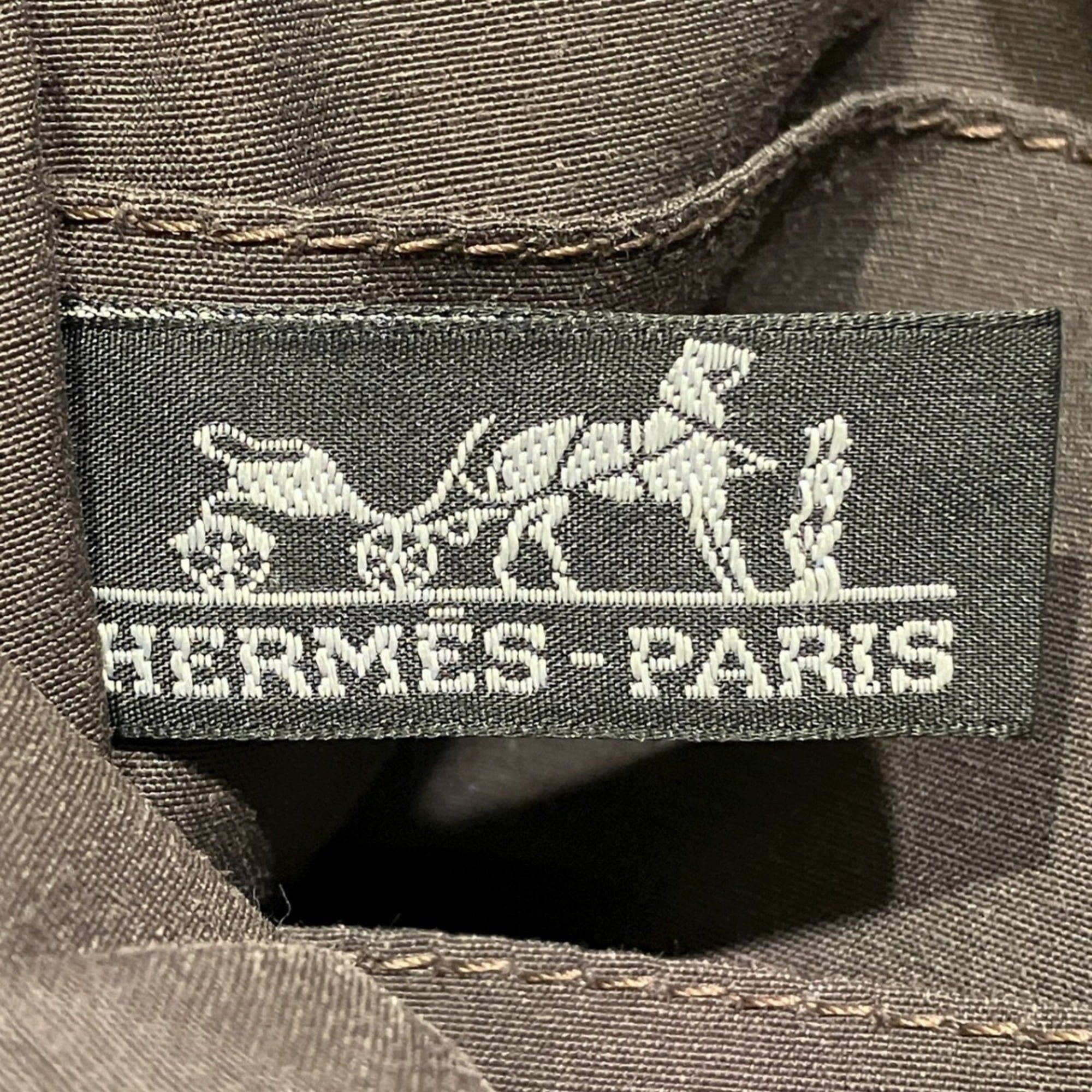Hermes Hermes Clutch Bag Pouch MM Air Line Canvas Nylon Size ONE SIZE - 4 Thumbnail