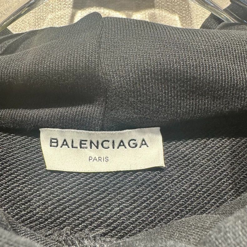 Balenciaga Balenciaga Wheat Ear Logo Black Hoodie Size US S / EU 44-46 / 1 - 3 Thumbnail