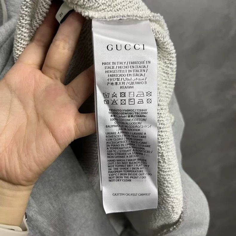 Gucci Gucci Gray Logo Print Hooded Sweatshirt Size US XL / EU 56 / 4 - 3 Thumbnail