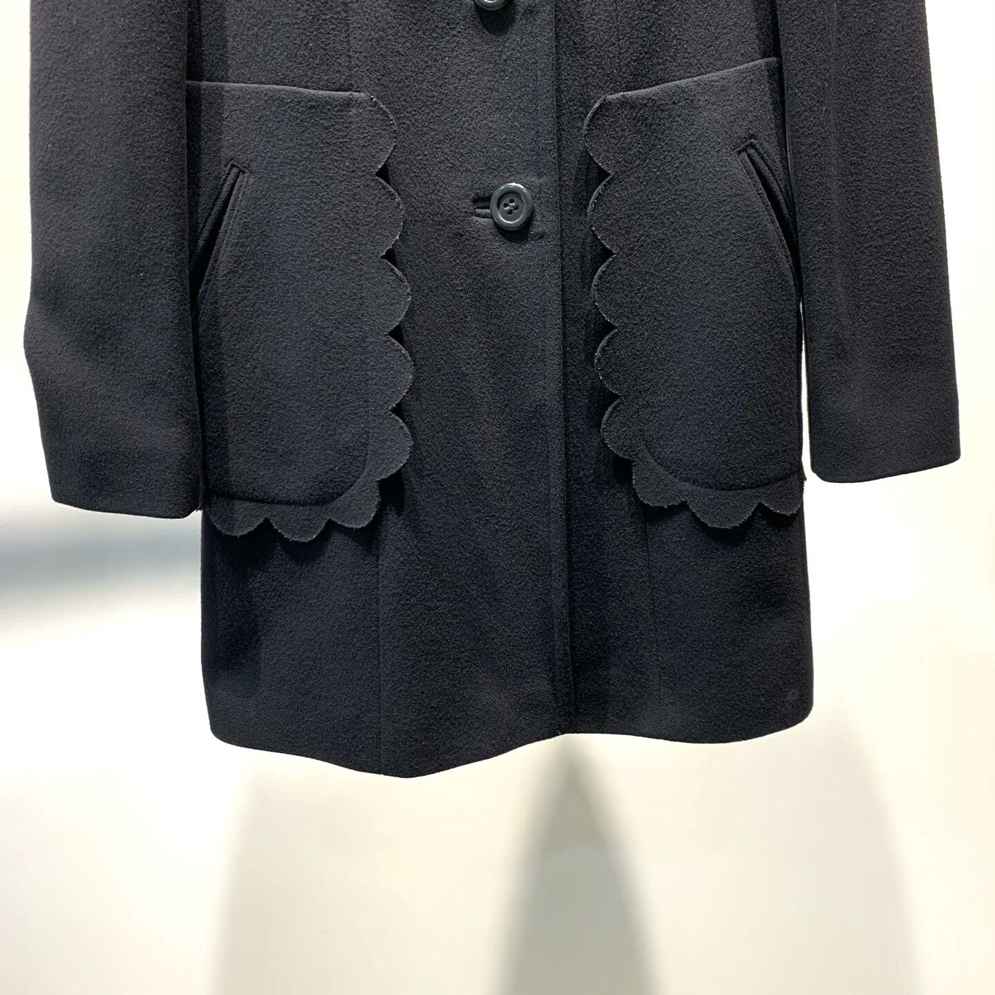 Valentino Valentino Heavy Black Wool Coat Size US M / EU 48-50 / 2 - 6 Thumbnail