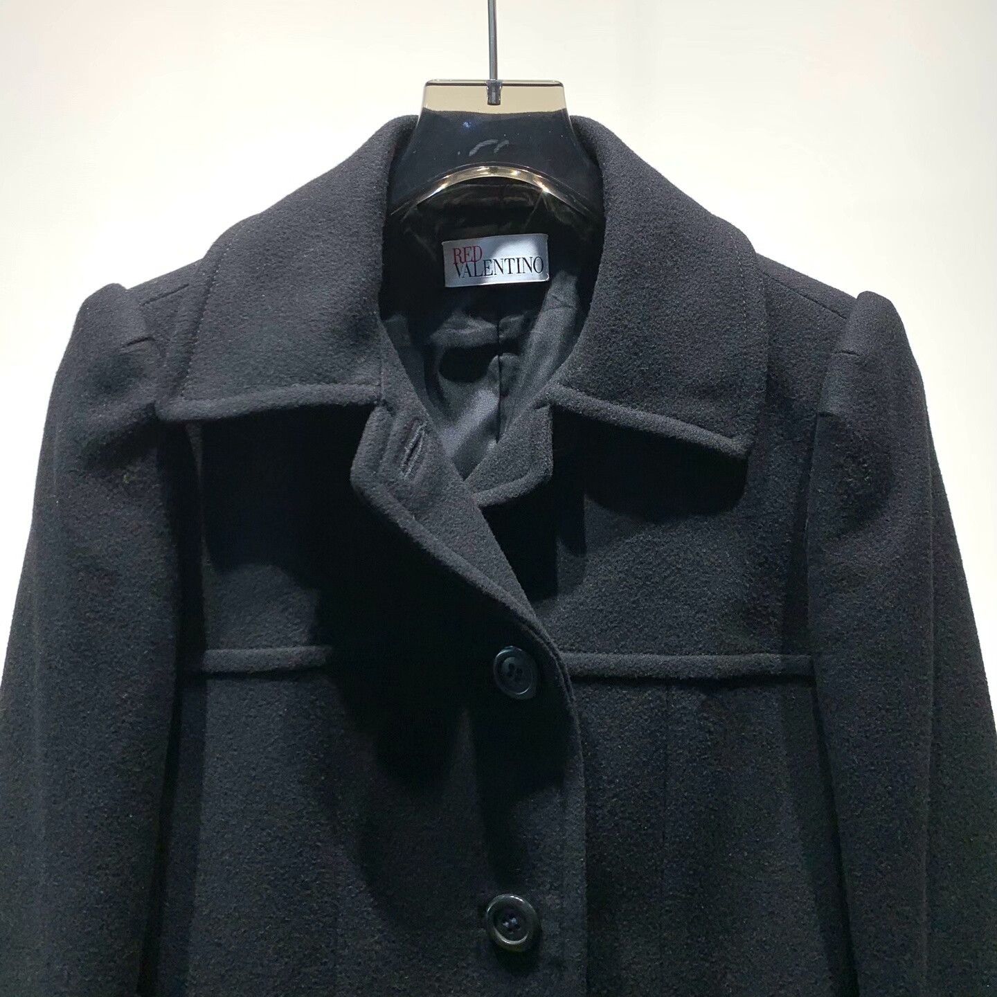 Valentino Valentino Heavy Black Wool Coat Size US M / EU 48-50 / 2 - 5 Thumbnail