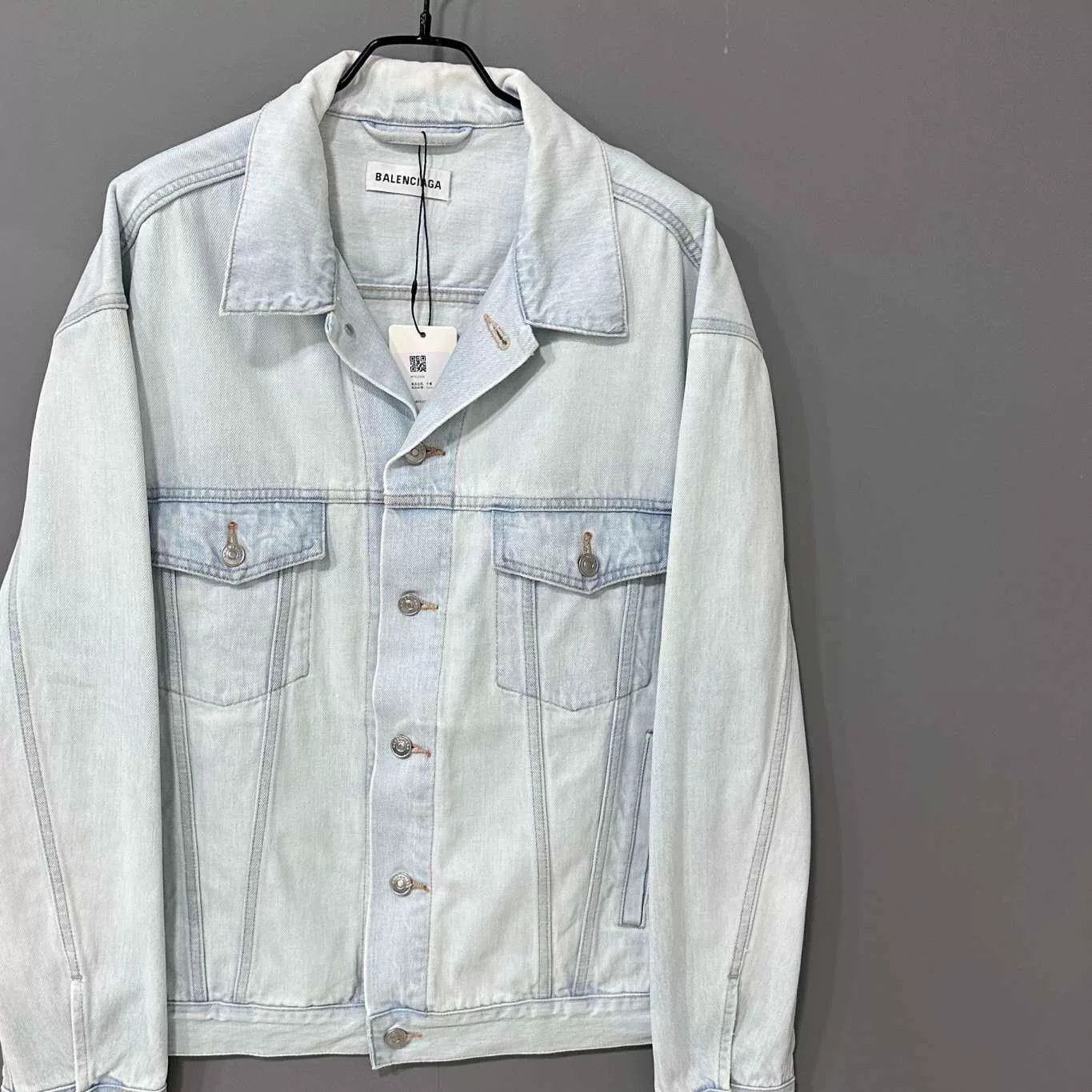 Balenciaga Balenciaga Embroidered Logo Denim Jacket Size US S / EU 44-46 / 1 - 2 Thumbnail
