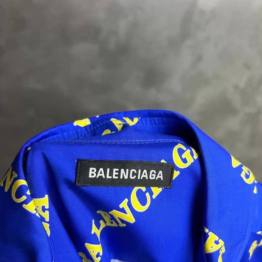 Balenciaga Balenciaga Logo Print Short Sleeve Shirt Size US XS / EU 42 / 0 - 4 Thumbnail